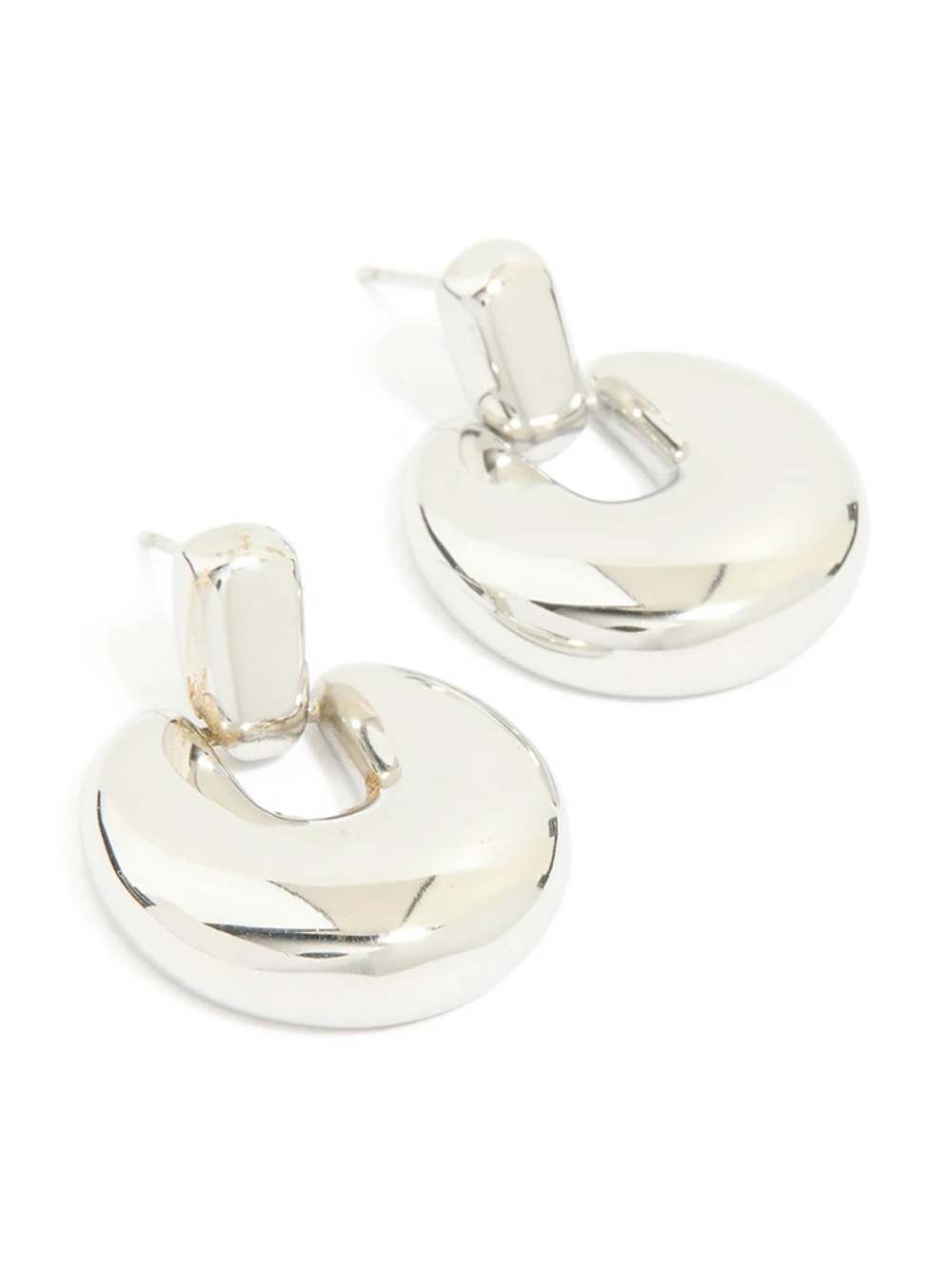 Waterproof Stainless Steel Round Doorknocker Earrings